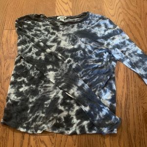 Tie die semi see-through long sleeve